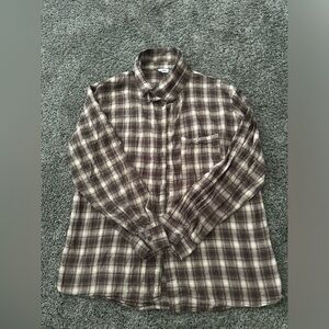Cotton On Women's Brown Checkered Blouse